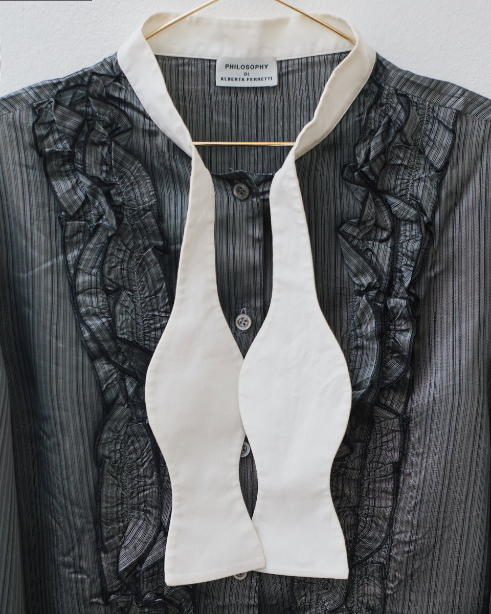 Alberta Ferretti Shirt Silk with Bow Tie