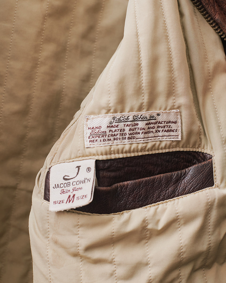 Jacob Cohen Co Leather Jacket Handmade