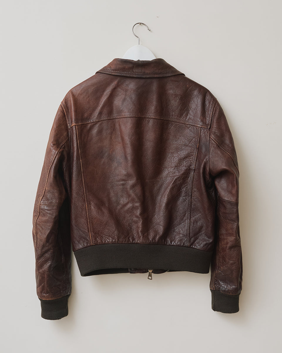 Jacob Cohen Co Leather Jacket Handmade