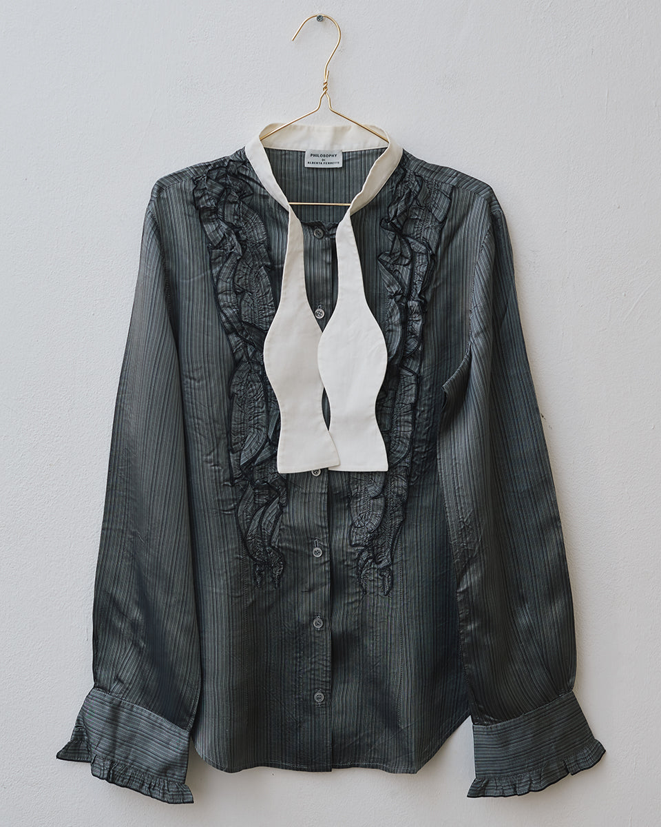 Alberta Ferretti Shirt Silk with Bow Tie