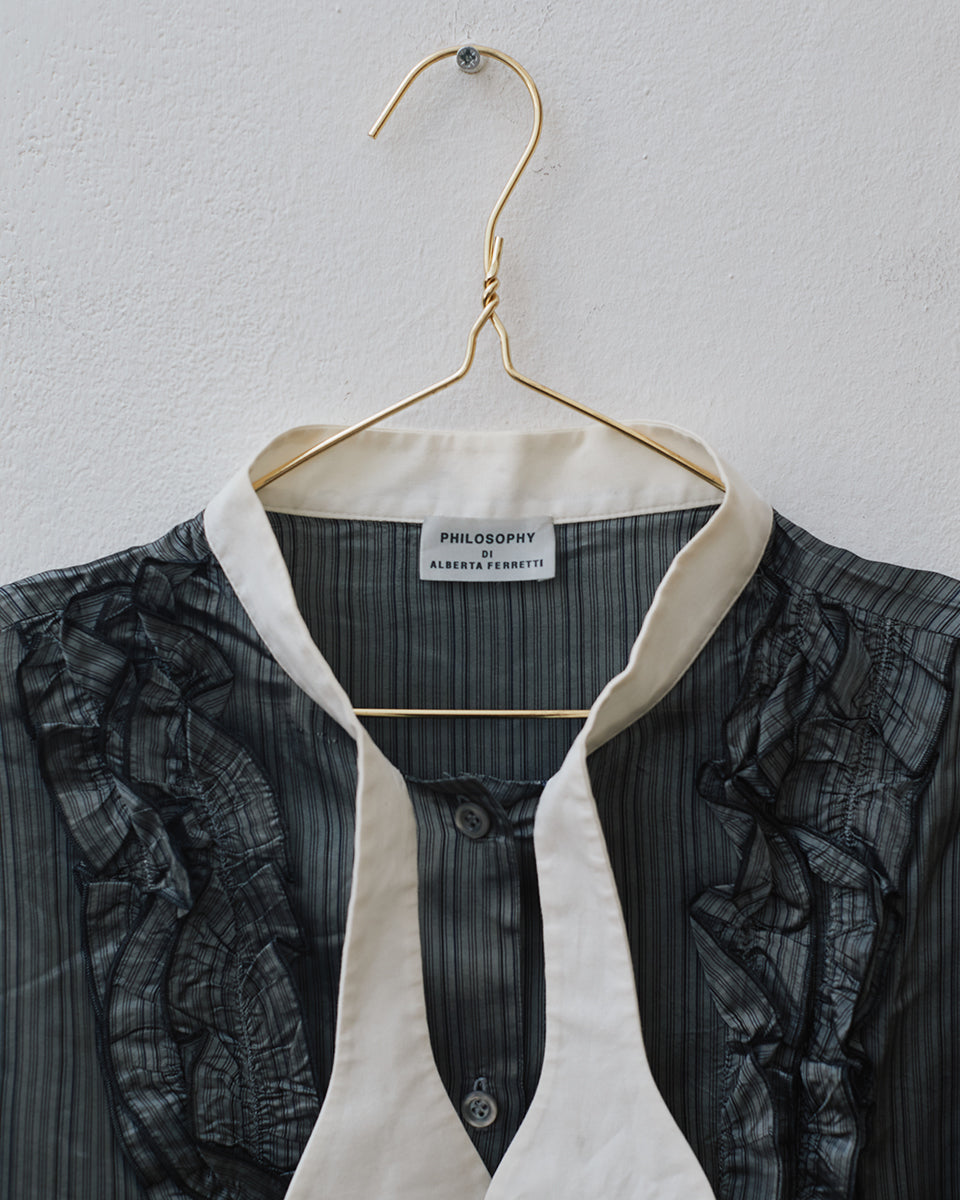 Alberta Ferretti Shirt Silk with Bow Tie